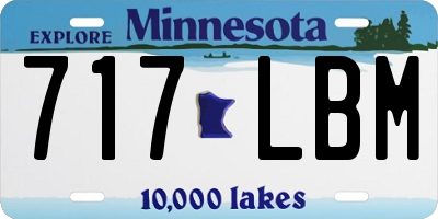 MN license plate 717LBM