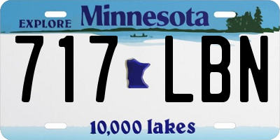 MN license plate 717LBN