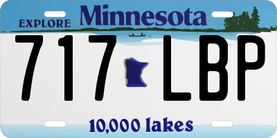 MN license plate 717LBP