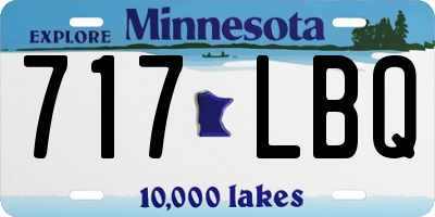 MN license plate 717LBQ