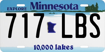 MN license plate 717LBS