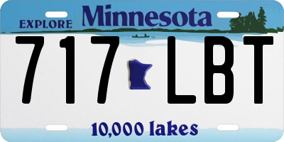 MN license plate 717LBT