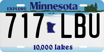 MN license plate 717LBU