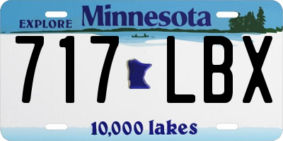 MN license plate 717LBX