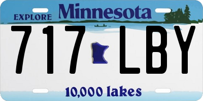 MN license plate 717LBY