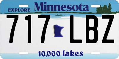 MN license plate 717LBZ
