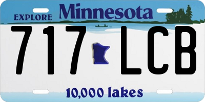 MN license plate 717LCB