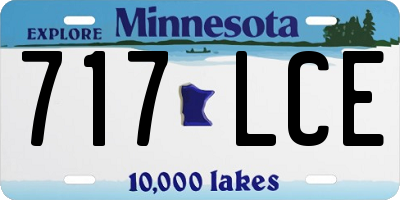 MN license plate 717LCE