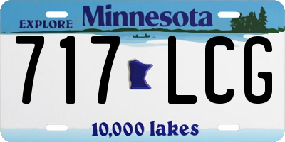 MN license plate 717LCG