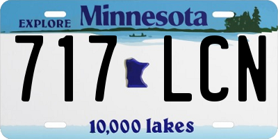 MN license plate 717LCN