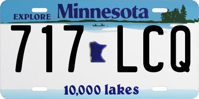MN license plate 717LCQ