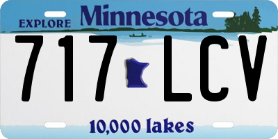 MN license plate 717LCV