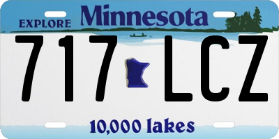 MN license plate 717LCZ