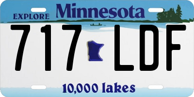 MN license plate 717LDF