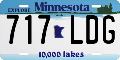 MN license plate 717LDG
