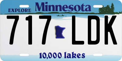 MN license plate 717LDK