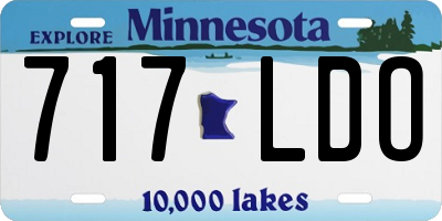 MN license plate 717LDO