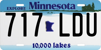 MN license plate 717LDU