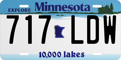MN license plate 717LDW