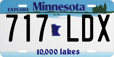 MN license plate 717LDX