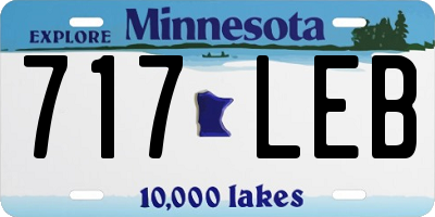 MN license plate 717LEB