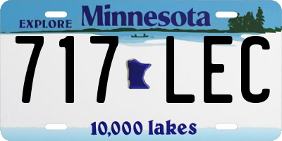 MN license plate 717LEC