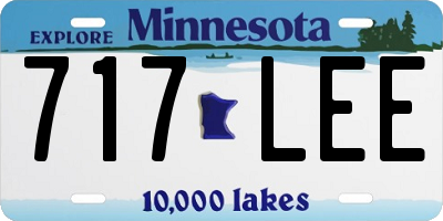 MN license plate 717LEE