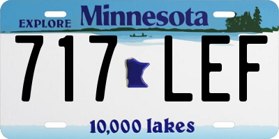 MN license plate 717LEF