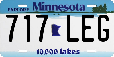 MN license plate 717LEG