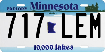 MN license plate 717LEM