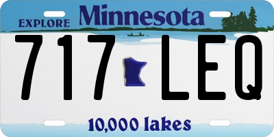 MN license plate 717LEQ