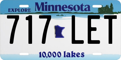 MN license plate 717LET