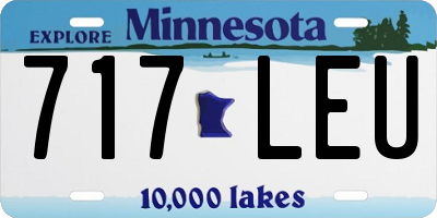 MN license plate 717LEU