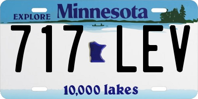 MN license plate 717LEV