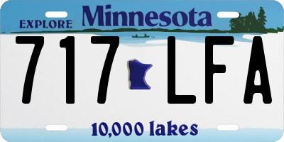 MN license plate 717LFA