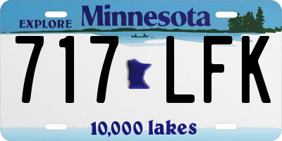 MN license plate 717LFK