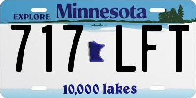 MN license plate 717LFT