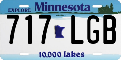 MN license plate 717LGB