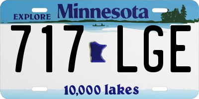 MN license plate 717LGE
