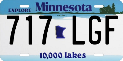 MN license plate 717LGF