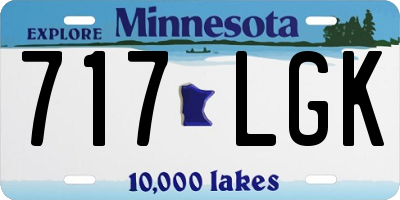 MN license plate 717LGK