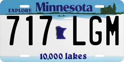 MN license plate 717LGM