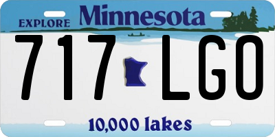 MN license plate 717LGO