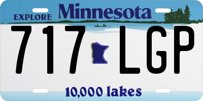 MN license plate 717LGP