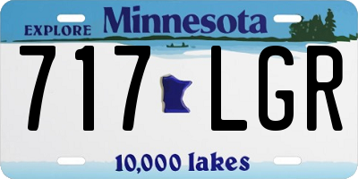 MN license plate 717LGR