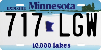 MN license plate 717LGW