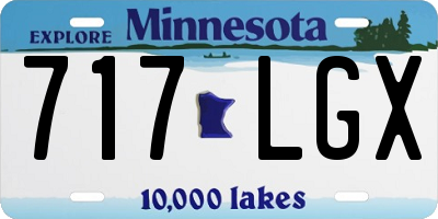MN license plate 717LGX