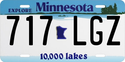 MN license plate 717LGZ