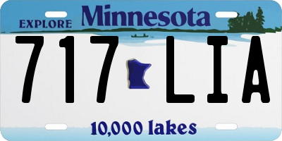 MN license plate 717LIA