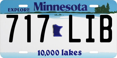 MN license plate 717LIB